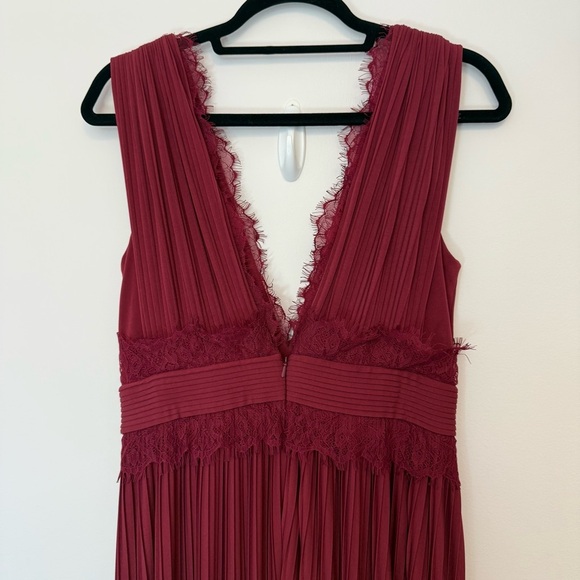ASOS Burgundy Sleeveless Special Occasions Maxi Dress with Splits Size 8 - Picture 8 of 11